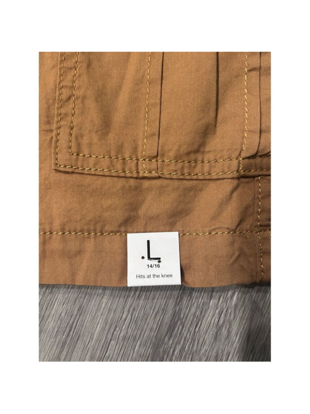 Sonoma Cargo Shorts Boys Large 14 16 Pull On Drawstring Brown NWT - Picture 3 of 6